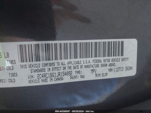 2C4RC1BG1JR154092 Chrysler Pacifica Touring L