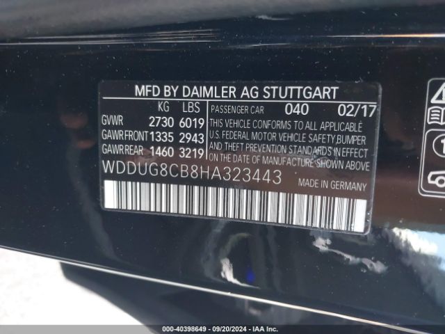 WDDUG8CB8HA323443 Mercedes-Benz S 550