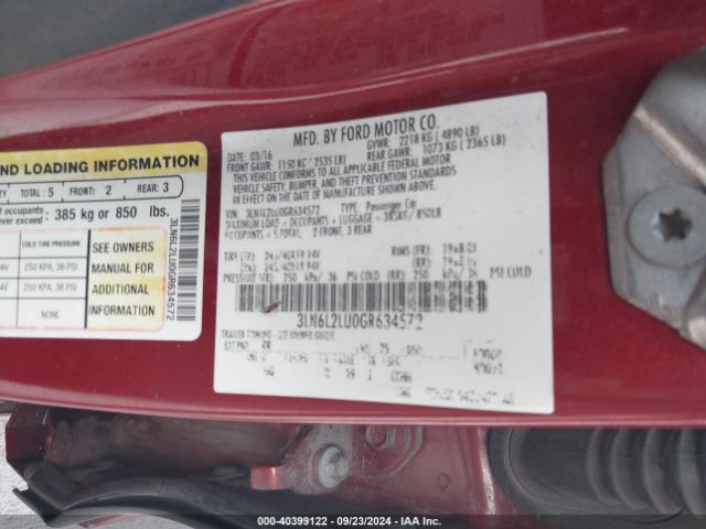 3LN6L2LU0GR634572 Lincoln MKZ HYBRID