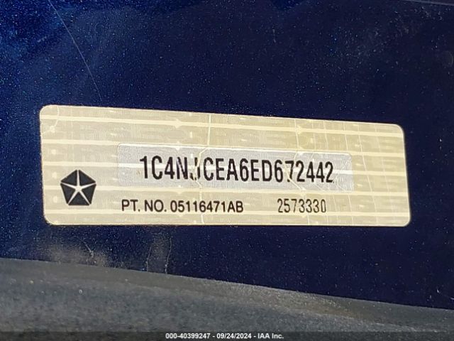 1C4NJCEA6ED672442 Jeep Compass High Altitude