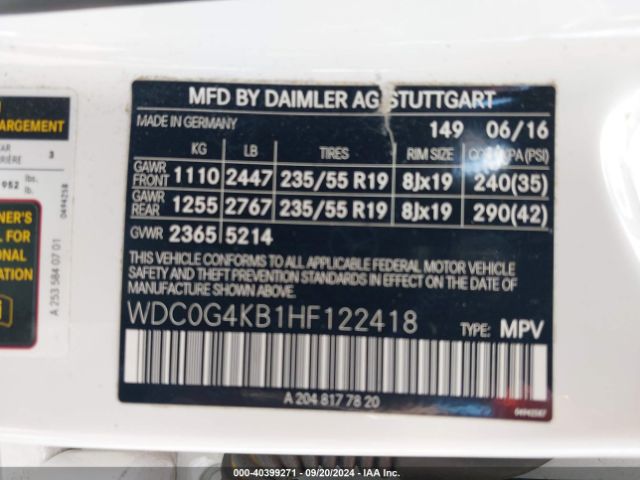 WDC0G4KB1HF122418 Mercedes-Benz Glc 300 4matic