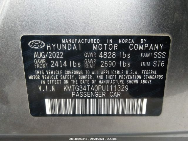 KMTG34TA0PU111329 Genesis G70 2.0t Awd