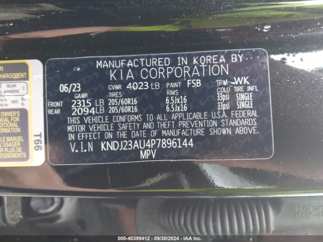 KNDJ23AU4P7896144 KIA SOUL LX
