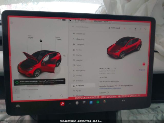 7SAYGDEE7PA100523 Tesla Model Y Awd/long Range Dual Motor All-wheel Drive