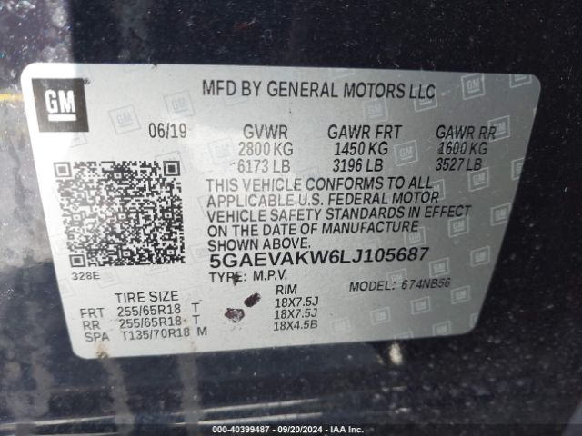 2020 BUICK ENCLAVE 5GAEVAKW6LJ105687 Photo 8