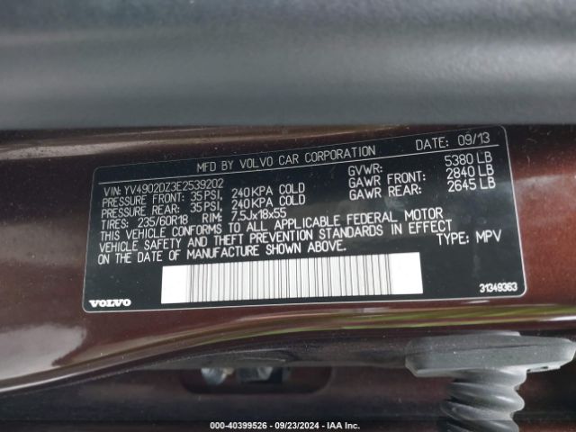 YV4902DZ3E2539202 Volvo Xc60 T6 R-design Platinum