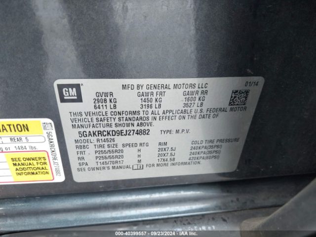 5GAKRCKD9EJ274882 Buick Enclave Premium
