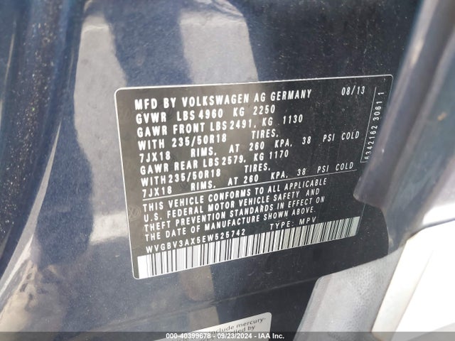 WVGBV3AX5EW525742 Volkswagen Tiguan Sel