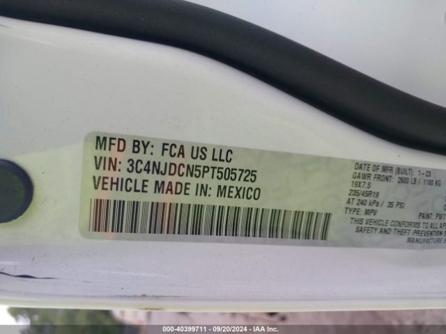 3C4NJDCN5PT505725 Jeep Compass Limited 4x4
