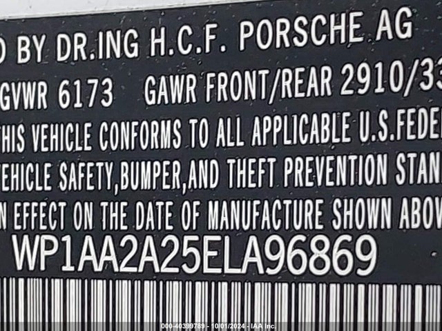 2014 PORSCHE CAYENNE WP1AA2A25ELA96869 Photo 8