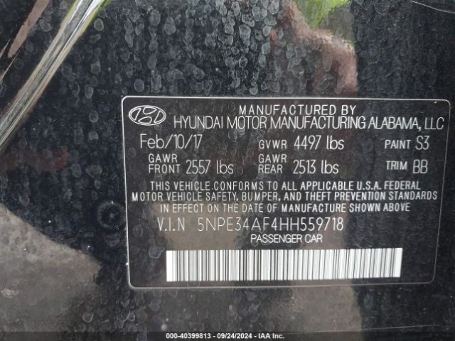 5NPE34AF4HH559718 Hyundai Sonata Sport