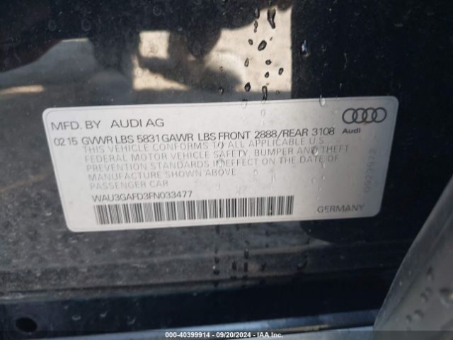 WAU3GAFD3FN033477 Audi A8 L 3.0t