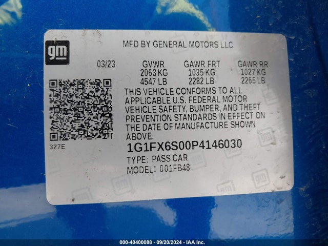 Chevrolet Bolt Ev 2lt 2023 1G1FX6S00P4146030 Image 9