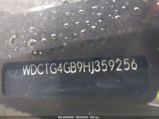 WDCTG4GB9HJ359256 Mercedes-Benz Gla 250 4matic