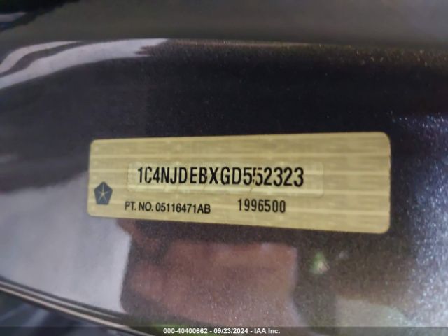 1C4NJDEBXGD552323 Jeep Compass High Altitude Edition