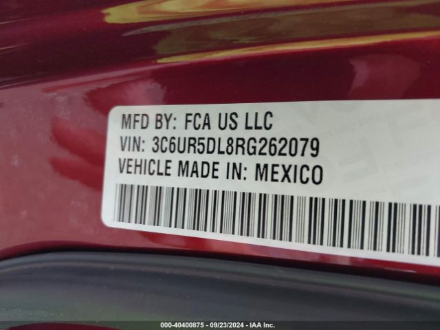 3C6UR5DL8RG262079 RAM 2500 Big Horn  4x4 6'4 Box