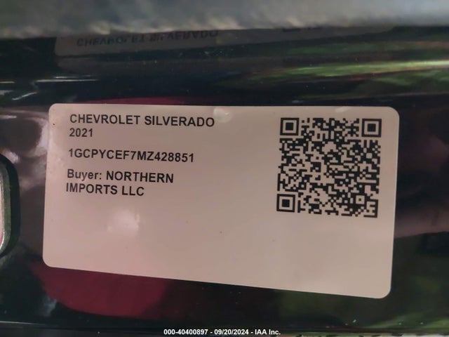 1GCPYCEF7MZ428851 Chevrolet Silverado 1500 4wd  Short Bed Custom Trail Boss/4wd  Standard Bed Custom Trail Boss