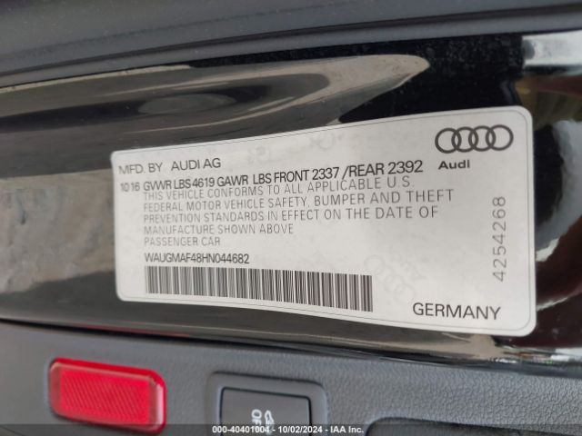 WAUGMAF48HN044682 Audi A4 2.0t Ultra Premium
