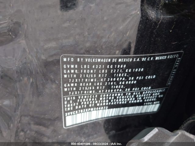 3VVCX7B2XPM344072 Volkswagen Taos 1.5t S