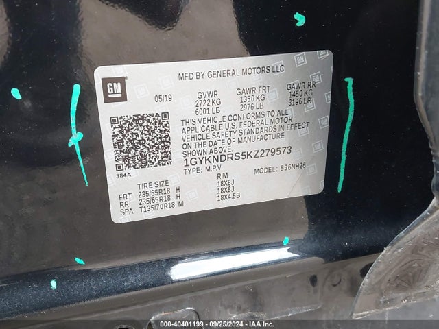 2019 CADILLAC XT5 1GYKNDRS5KZ279573 Photo 8