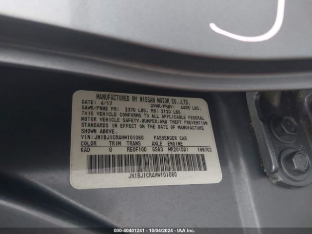 JN1BJ1CR4HW101060 Nissan Rogue Sport S