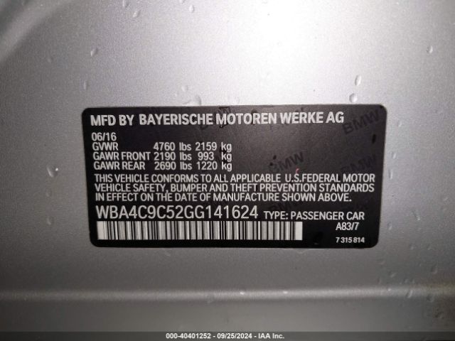 WBA4C9C52GG141624 BMW 428i Gran Coupe Xdrive