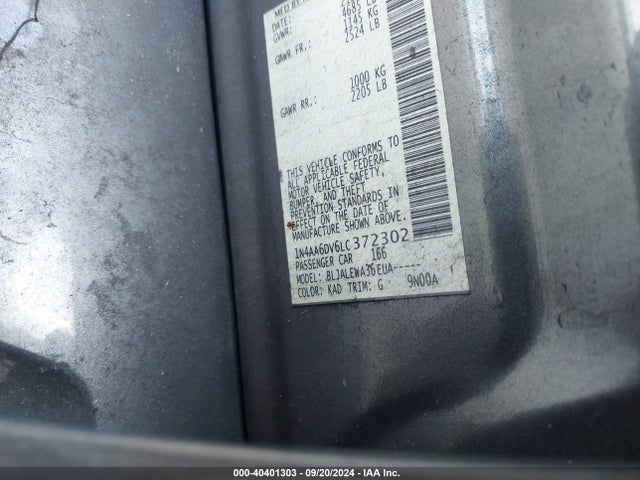 Nissan Maxima Sl Xtronic Cvt 2020 1N4AA6DV6LC372302 Image 9