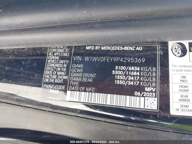 W1WV0FEY9P4295369 Mercedes-Benz Metris