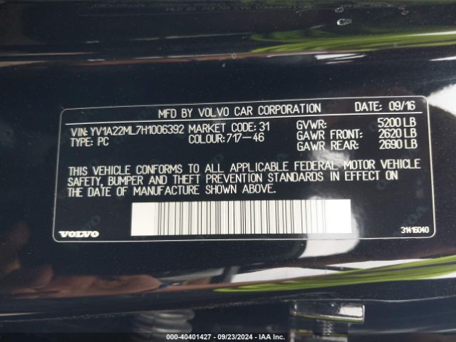 YV1A22ML7H1006392 Volvo S90 T6 Inscription
