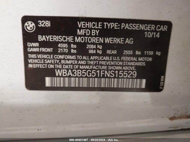 WBA3B5G51FNS15529 BMW 328i Xdrive