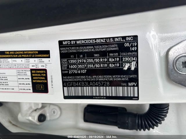 4JGFB4KB3LA045728 Mercedes-Benz Gle 350 4matic