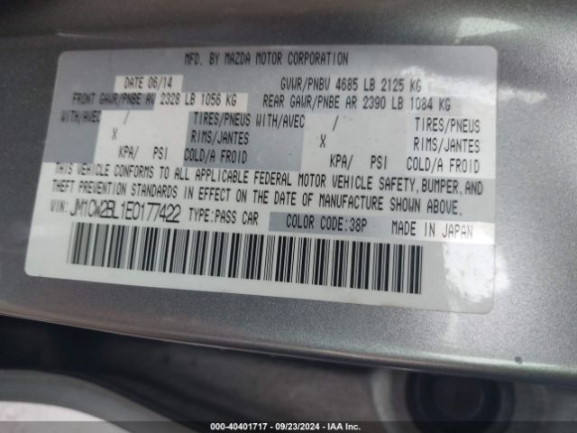 JM1CW2BL1E0177422 Mazda Mazda5 Sport
