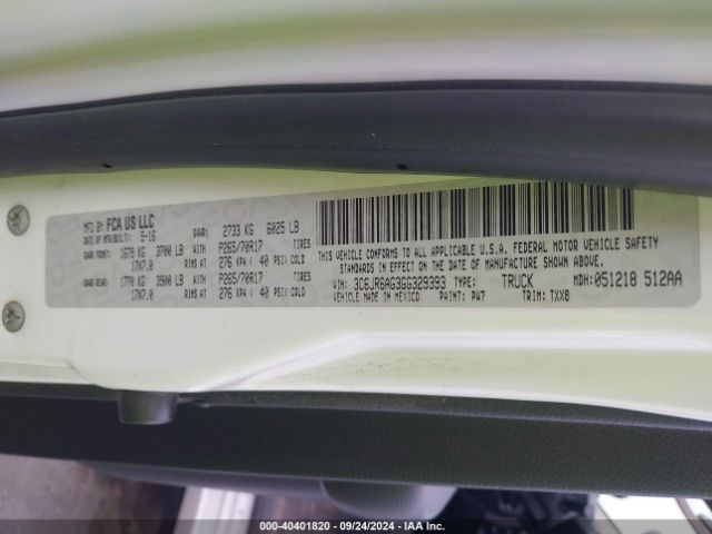 3C6JR6AG3GG329393 RAM 1500 Tradesman