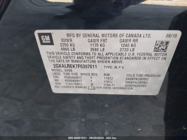 2GKALREK7F6397611 GMC Terrain Sle-2
