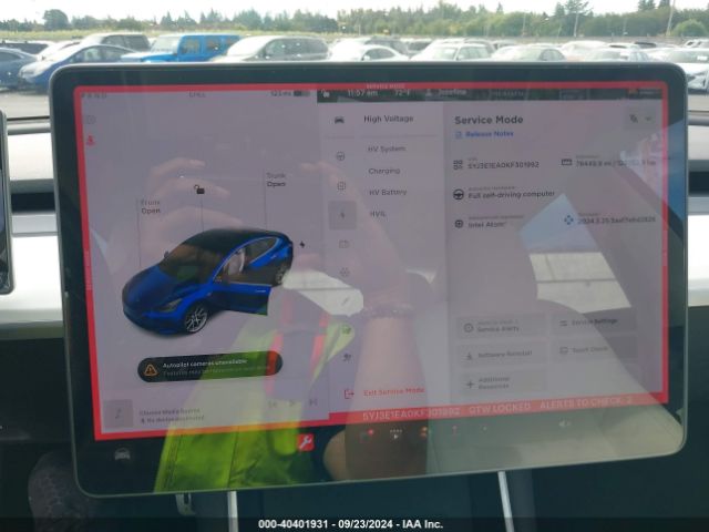 5YJ3E1EA0KF301992 Tesla Model 3 Long Range/mid Range/standard Range/standard Range Plus