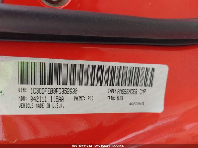 1C3CDFEB9FD352630 Dodge DART GT