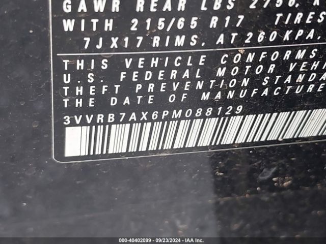 3VVRB7AX6PM088129 Volkswagen Tiguan 2.0t S
