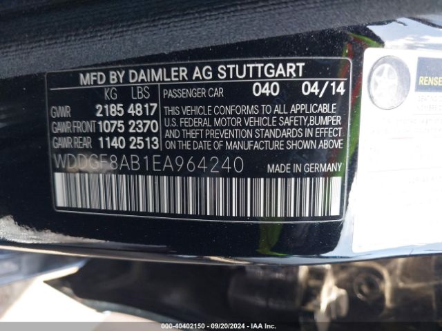 WDDGF8AB1EA964240 Mercedes-Benz C 300 Luxury 4matic/sport 4matic