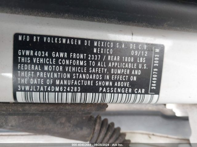 2013 VOLKSWAGEN BEETLE 3VWJL7AT4DM624283 Photo 8