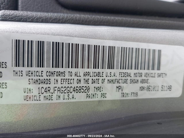 Jeep Grand Cherokee Laredo 2016 1C4RJFAG2GC468520 Image 9