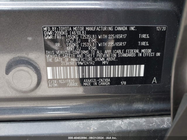Toyota a25a-fks 2021 2T3H1RFV1MW124142 Image 34