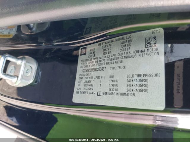 1GTH5CEN5H1323637 GMC CANYON SLE