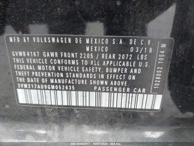 3VW217AU9GM052635 Volkswagen Golf Tsi Se 4-door