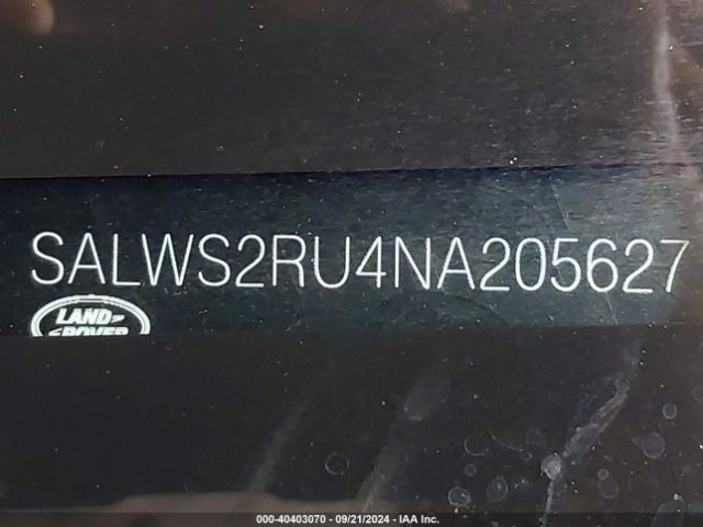 SALWS2RU4NA205627 Land Rover Range Rover Sport Hst Mhev