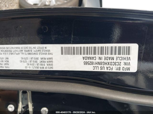 2C3CDXHG8NH182565 Dodge Charger Gt Rwd