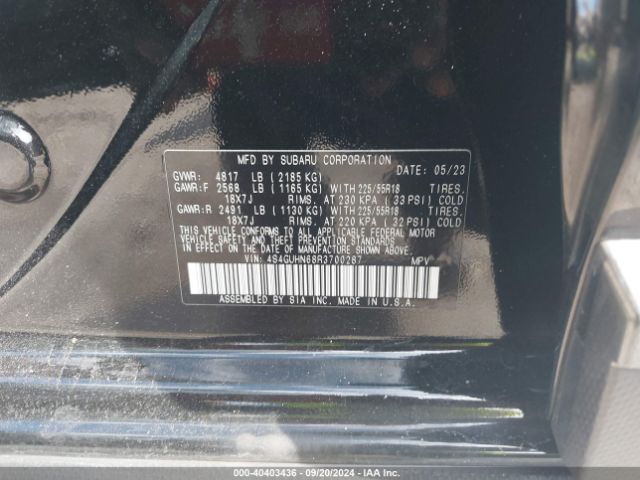 4S4GUHN68R3700287 Subaru Crosstrek Limited