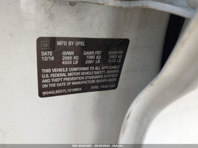 W04GL6SX7L1016904 Buick Regal Sportback Fwd Preferred