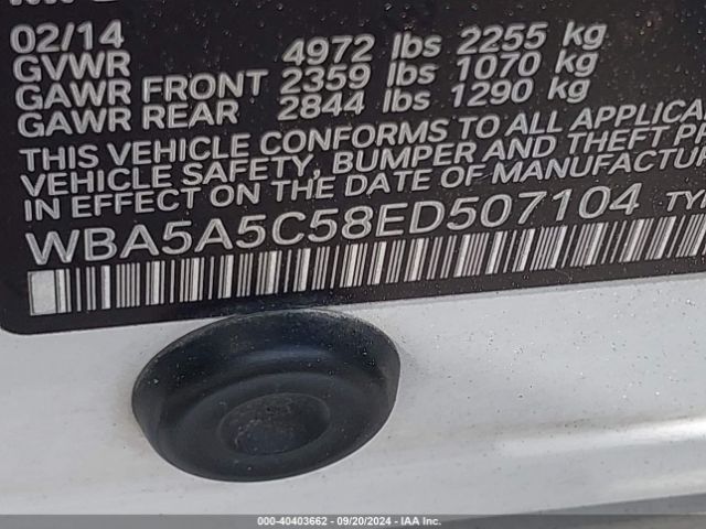 WBA5A5C58ED507104 BMW 528I