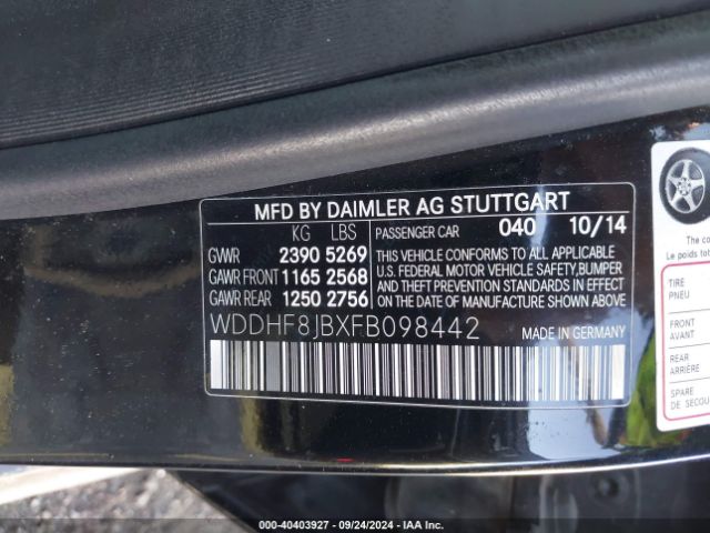 WDDHF8JBXFB098442 Mercedes-Benz E 350 4matic