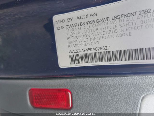 WAUENAF45KA029527 Audi A4 45 Premium